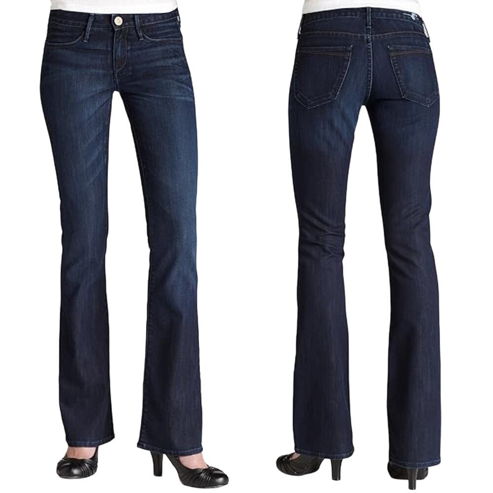 Earnest Sewn Keaton 116 Slight Bootcut Jeans Low Rise Dark Wash Women's Size 27S